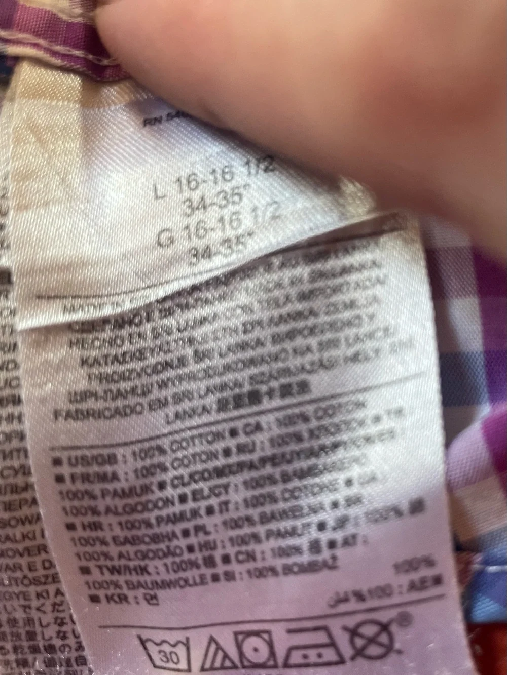 Banana Republic Blue and Purple Check Button-Up Dress Shirt